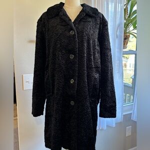 Preston & York Black Vintage Swing Style Coat Ladies 2XL